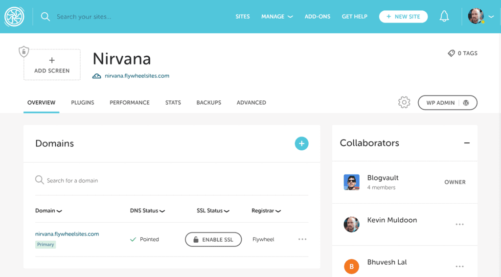 The main dashboard of Flywheel.