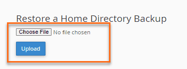 Restore homedirectory