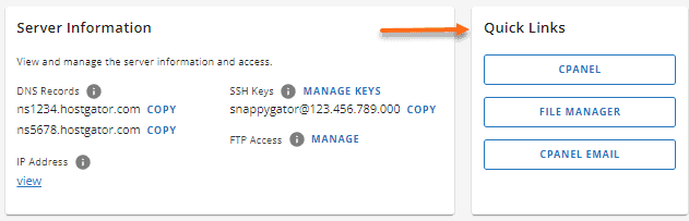 Launch cPanel