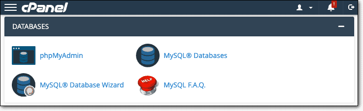 Database in cPanel 