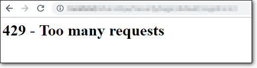 429 Too Many Requests Error