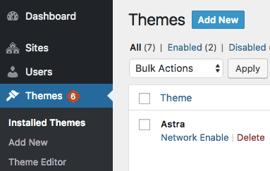 Install WordPress themes