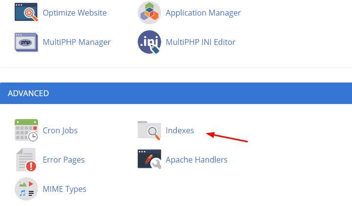 Bluehost indexesicon