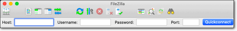 FTP credentials on FileZilla