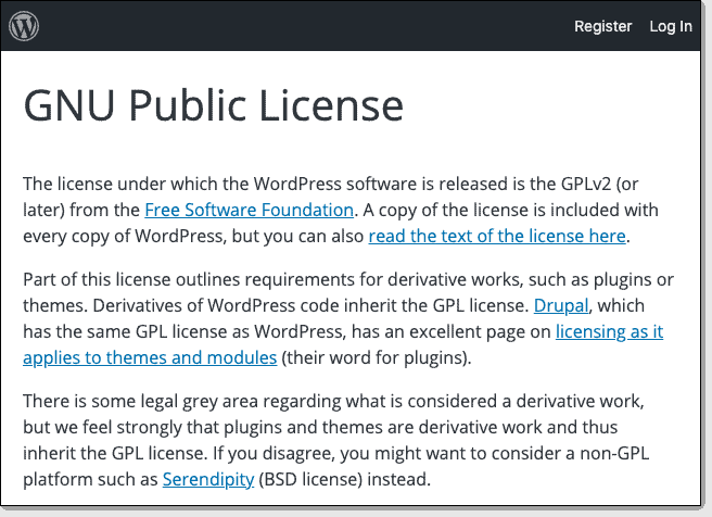 GNU public license details that can cause issues with Nulled WordPress Themes and Plugins