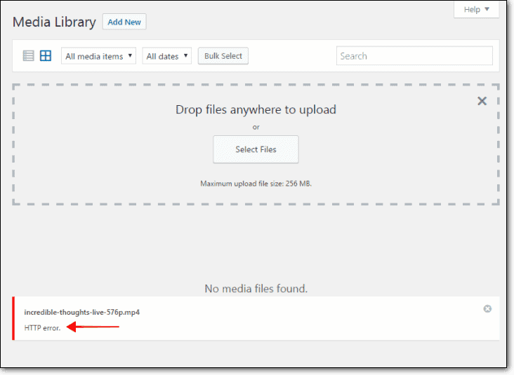 HTTP Error When Uploading Images