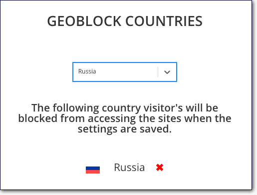 Geoblock Countries on WordPress site