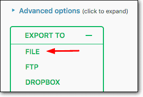 all in one migration export to file