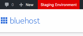 bluehost staging environment
