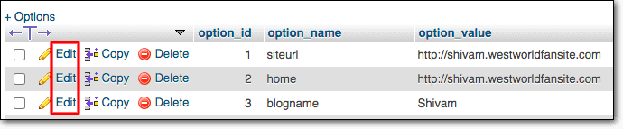 siteurl change
