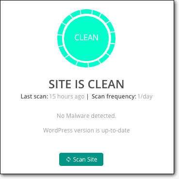 malcare site is clean