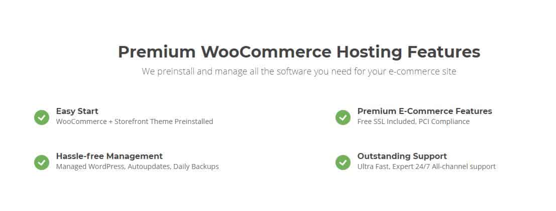 premium woocommerce hosting features