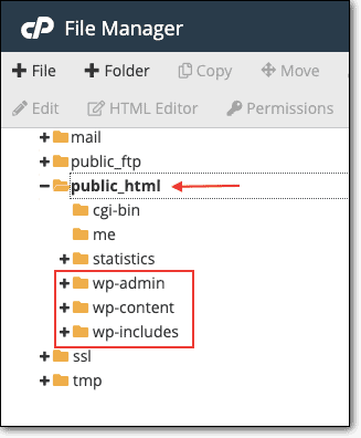public html folder in cpanel