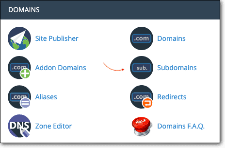 Sub domains in cPanel