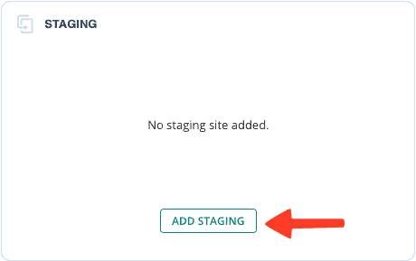 Click on add staging 
