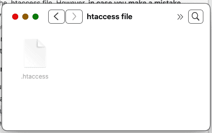 WordPress .htaccess file