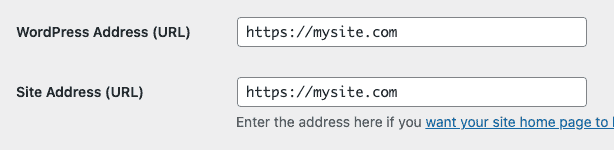 Change-WordPress-address-setting
