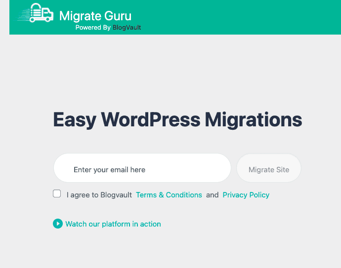 move WordPress site from subdomain to root using MigrateGuru