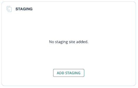 Click on add staging site