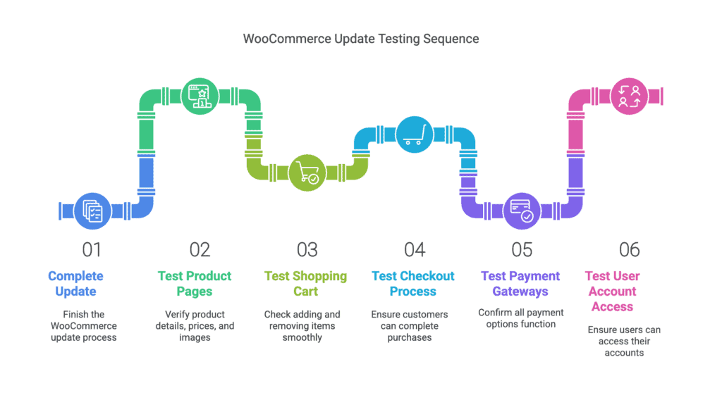 woocommerce update testing sequence