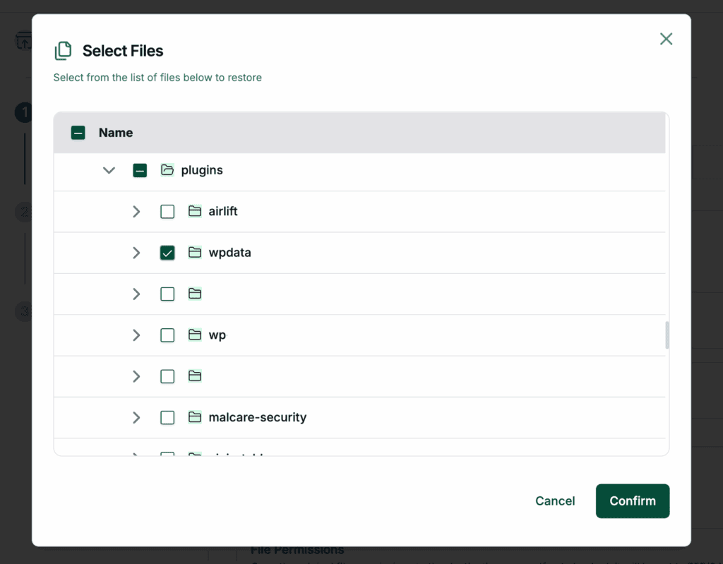 Select plugin folder