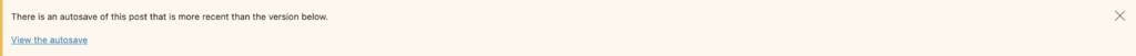 Autosave feature WordPress