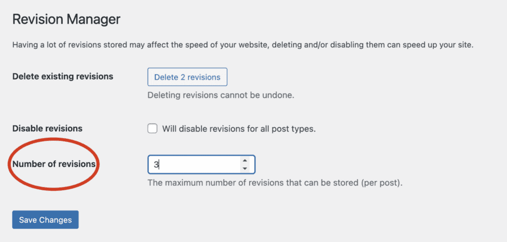 limit revisions