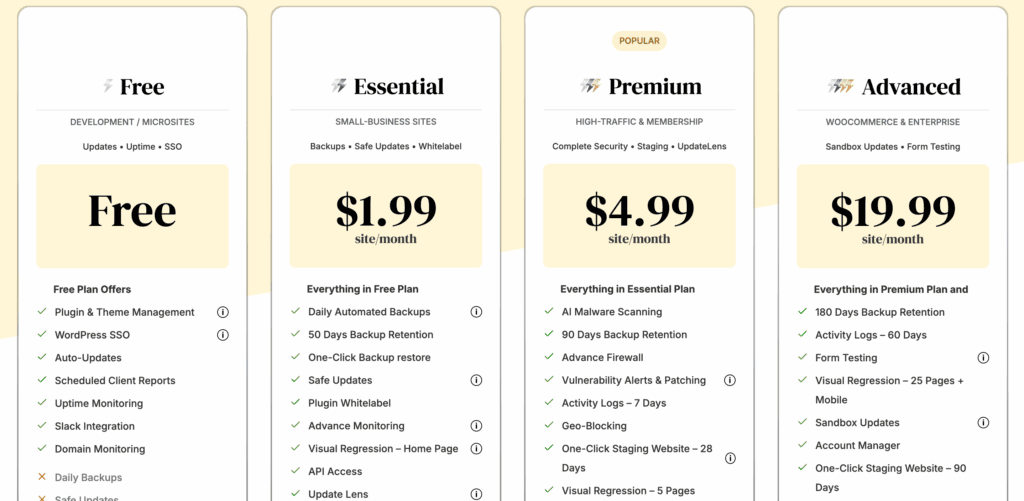 WP Remote pricing
