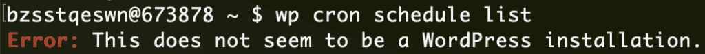 wp cron error in wp-cli