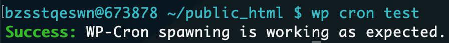 wp cron test in wp-cli