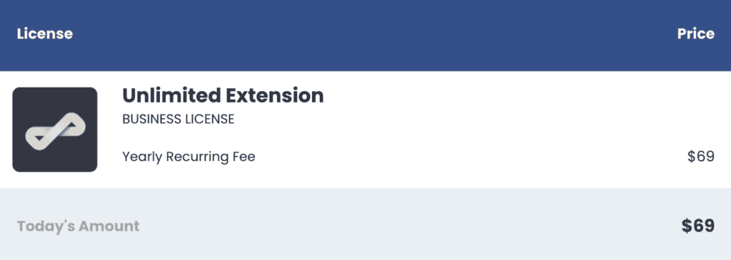 Unlimited extension pricing