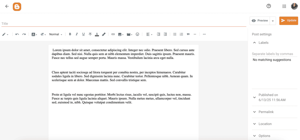 blogger editor