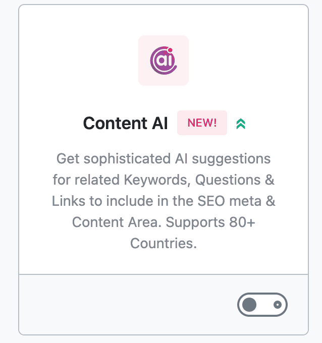 Content AI module Rank Math
