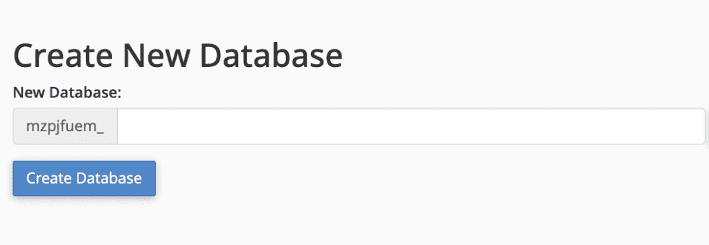 Create Database
