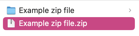 Example zip file on mac extracted
