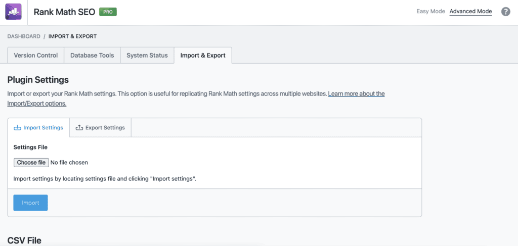 Import from other SEO plugin