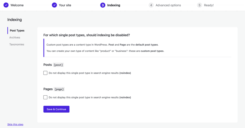 indexing post preferences