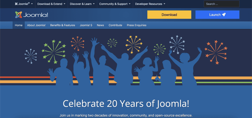 Joomla! homepage