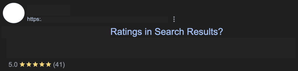 Ratings in search results
