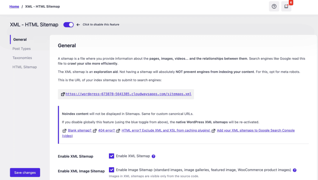 SEOPress sitemap