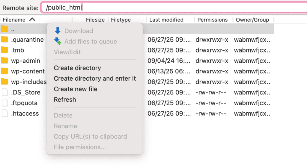 create directory