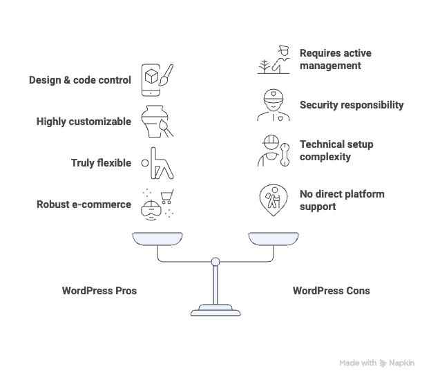 WordPress pros and cons
