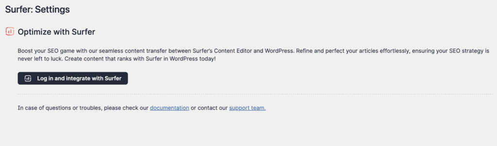 integrate with surfer