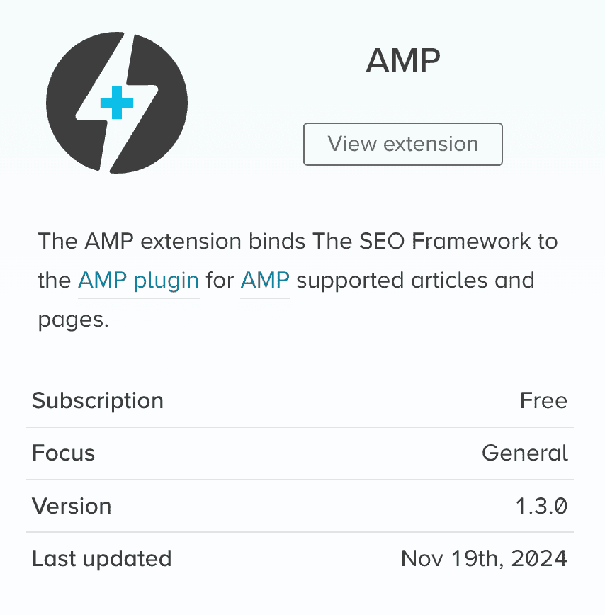 AMP extension