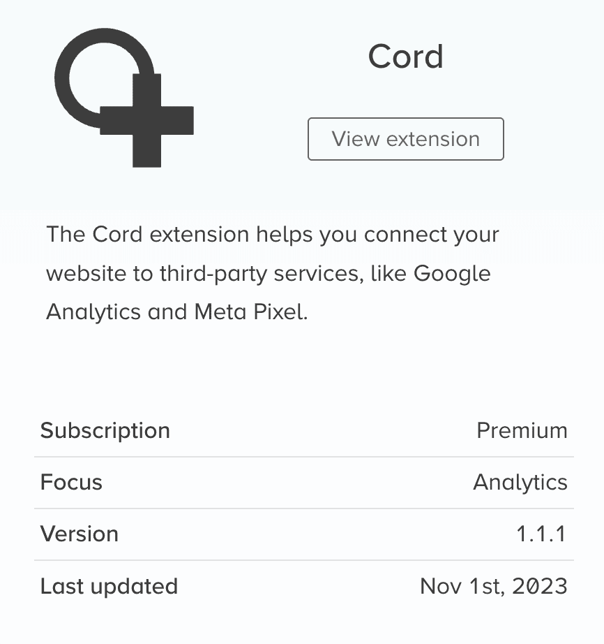 Cord extension