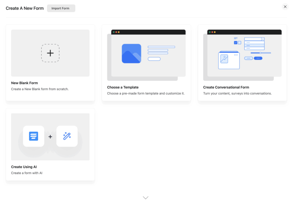 Fluent forms form builder