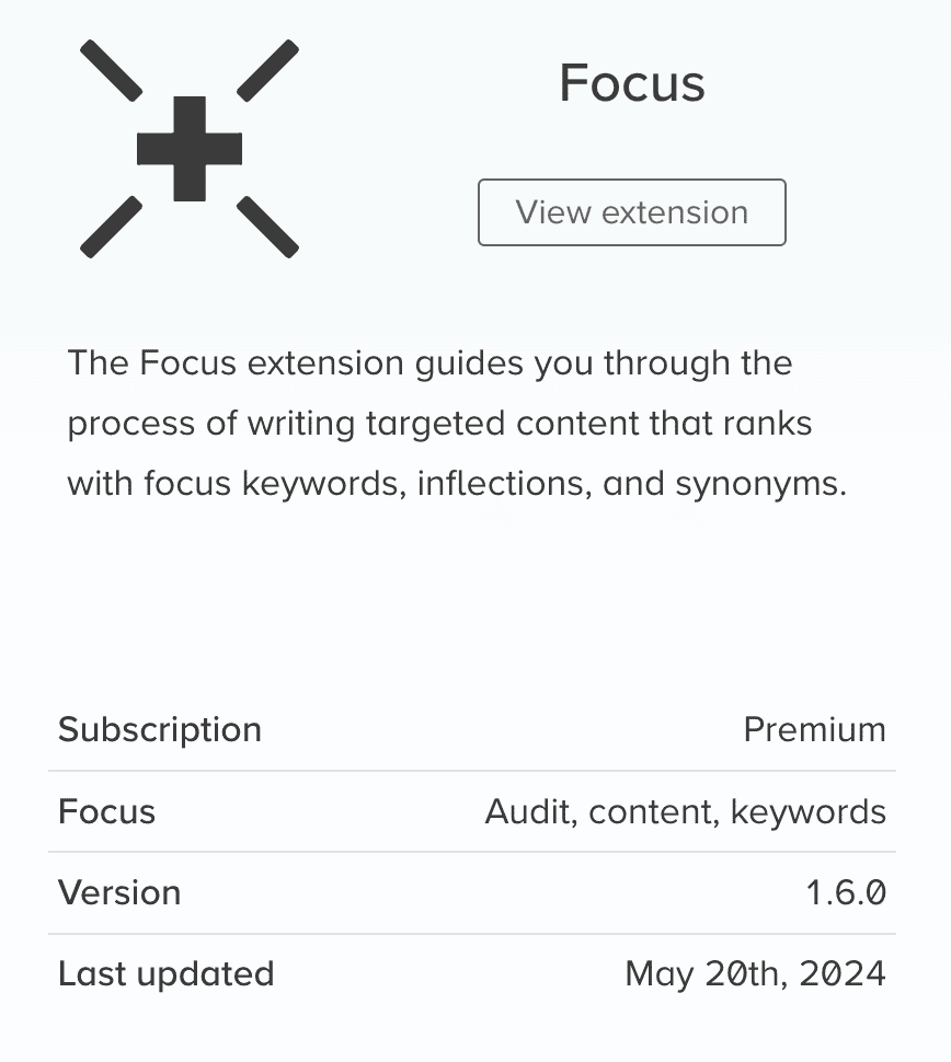 Focus extension
