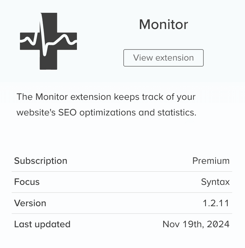 Monitor extension
