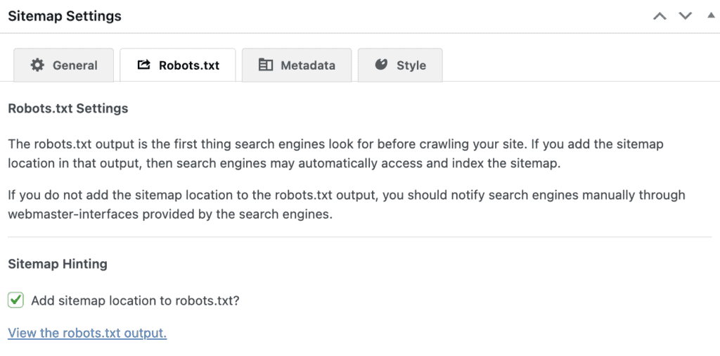 robots.txt file SEO framework