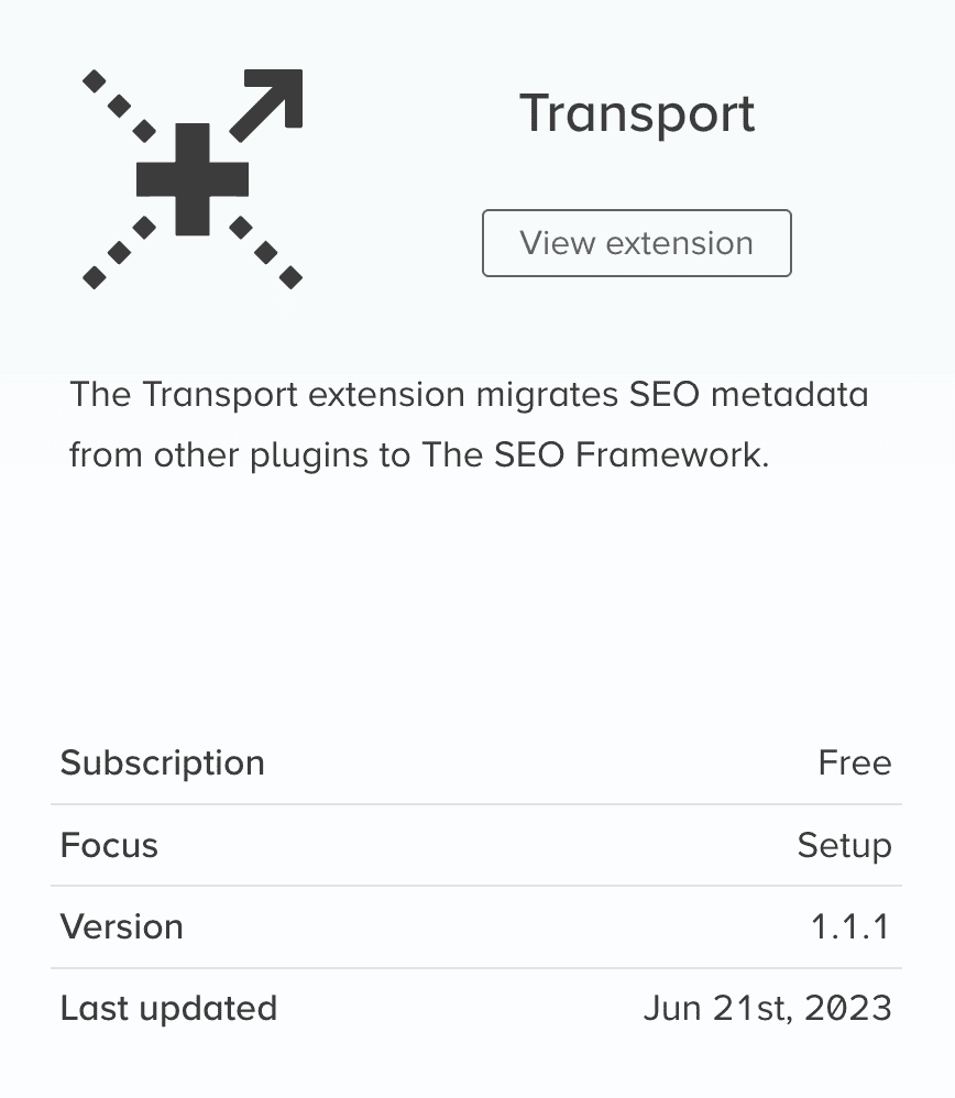 Transport extension